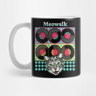 Retro Meowsik-Cat and Music lovers- Mug